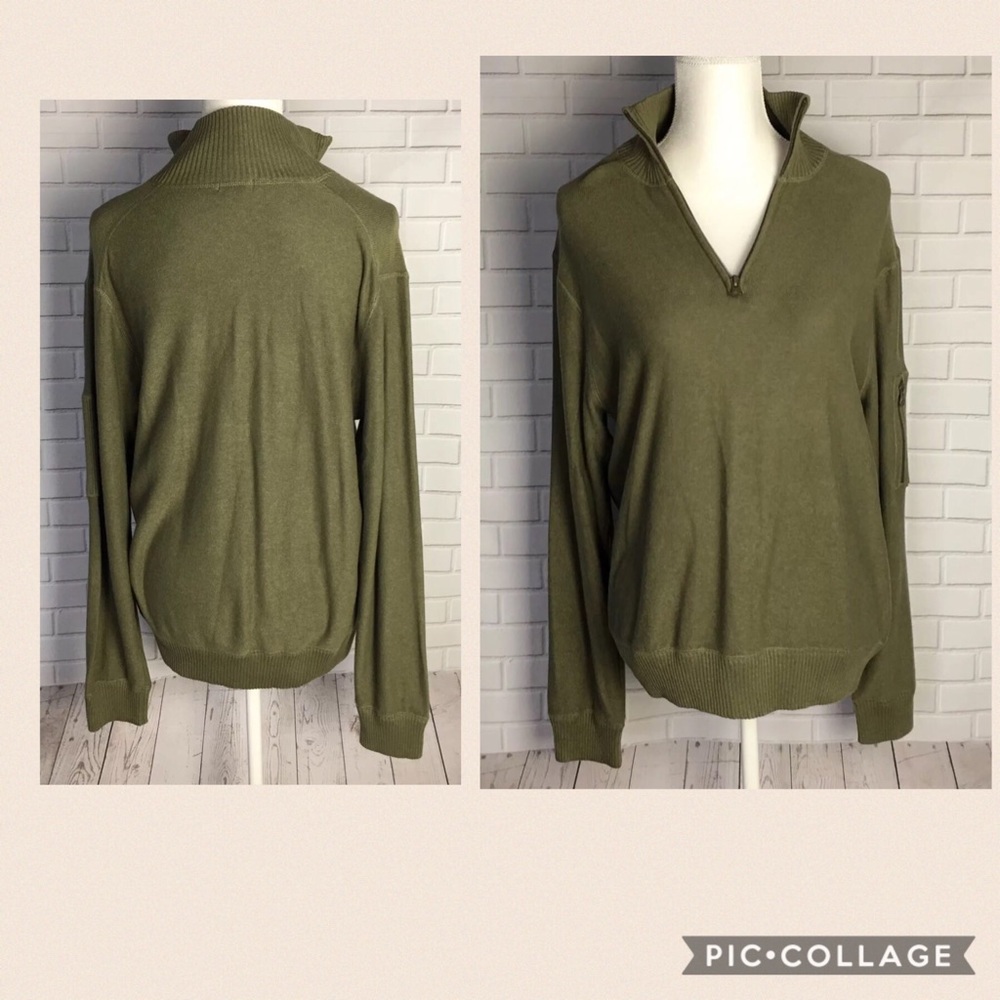 GAP Athletic Fit Womens Pullover Green Sz Lg